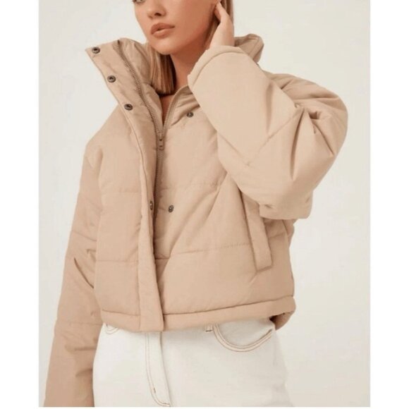 The Fifth Label Remake Tan Cropped Puffer Jacket Size  XS - Picture 3 of 7